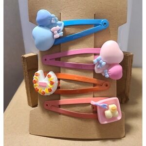 Cute Hair Clips Set of 4 Colorful Cartoon‎ Snap Barrettes Accessories